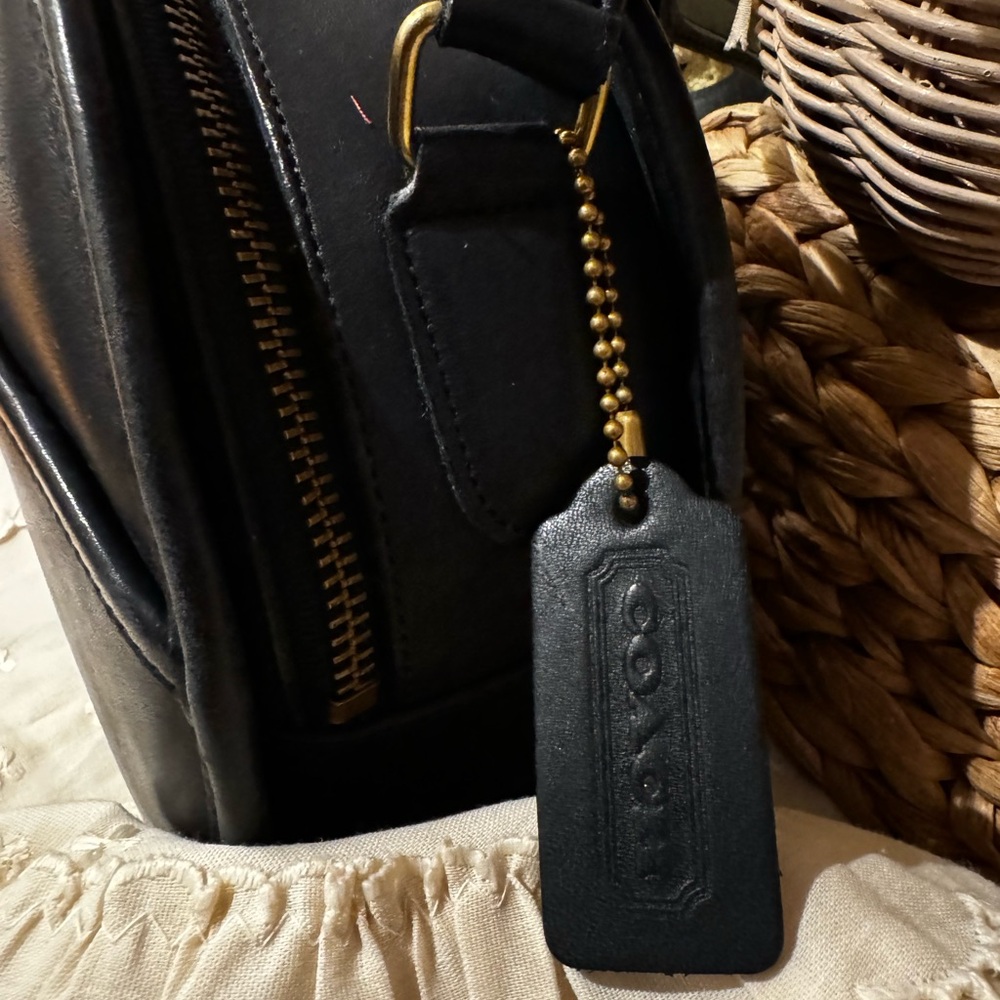 Coach Black Round Leather Crossbody Bag - Picture 5 of 5